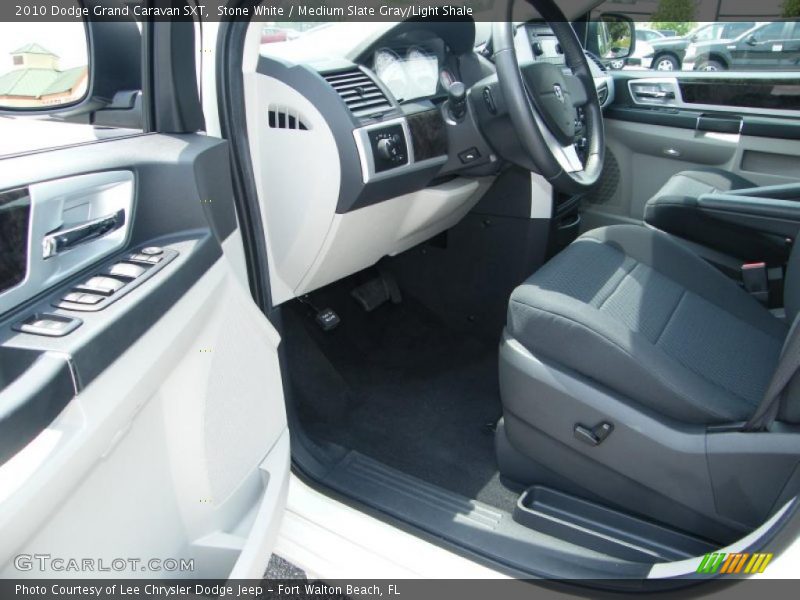 Stone White / Medium Slate Gray/Light Shale 2010 Dodge Grand Caravan SXT
