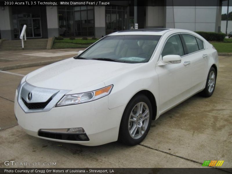 White Diamond Pearl / Taupe 2010 Acura TL 3.5 Technology
