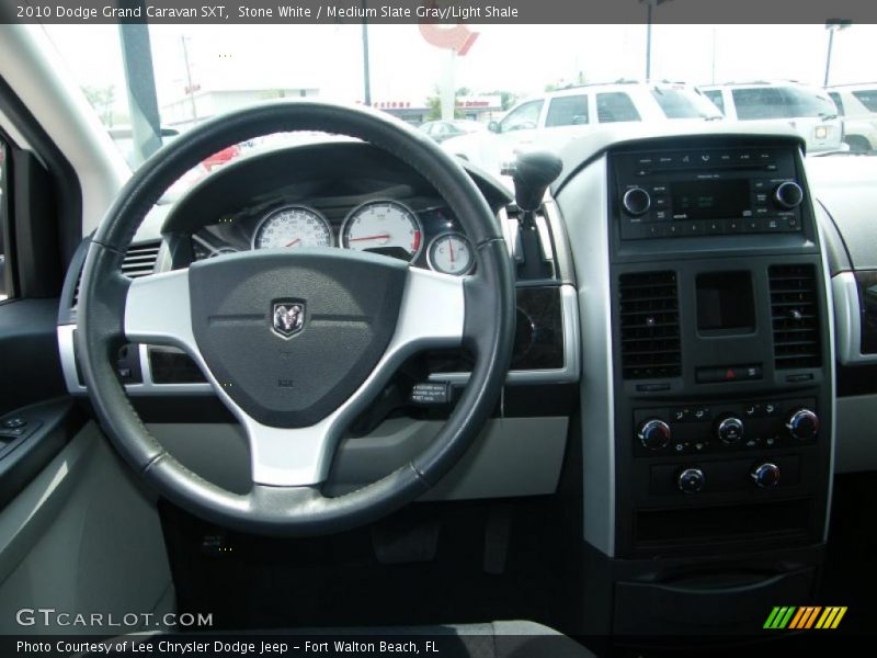 Stone White / Medium Slate Gray/Light Shale 2010 Dodge Grand Caravan SXT