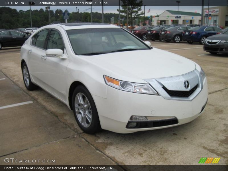 White Diamond Pearl / Taupe 2010 Acura TL 3.5 Technology