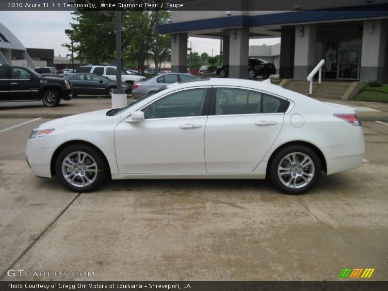 White Diamond Pearl / Taupe 2010 Acura TL 3.5 Technology