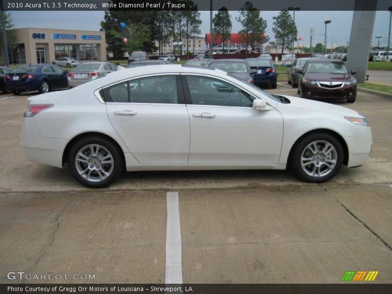 White Diamond Pearl / Taupe 2010 Acura TL 3.5 Technology