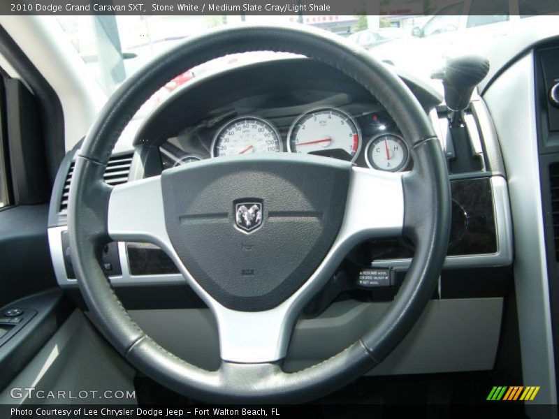 Stone White / Medium Slate Gray/Light Shale 2010 Dodge Grand Caravan SXT