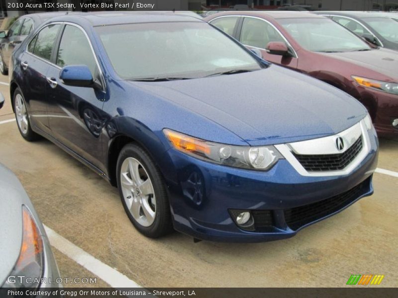 Vortex Blue Pearl / Ebony 2010 Acura TSX Sedan