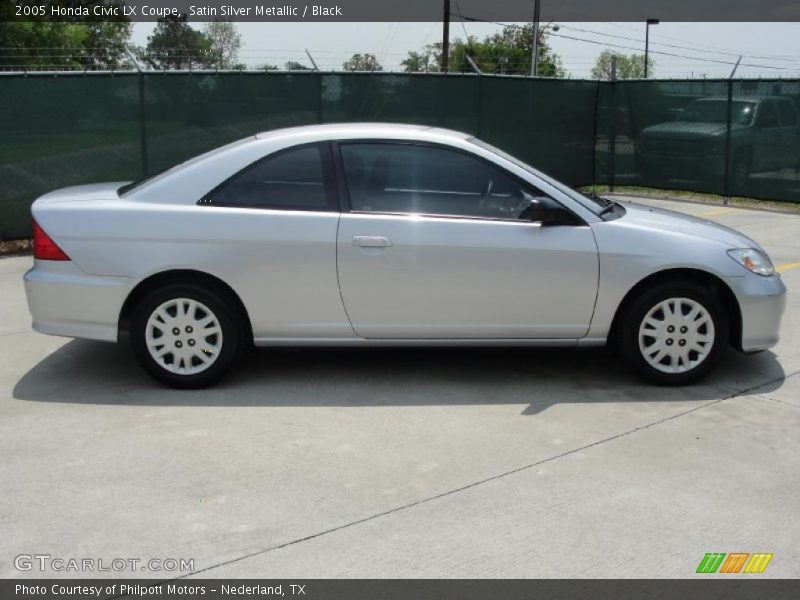 Satin Silver Metallic / Black 2005 Honda Civic LX Coupe