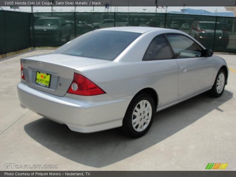 Satin Silver Metallic / Black 2005 Honda Civic LX Coupe