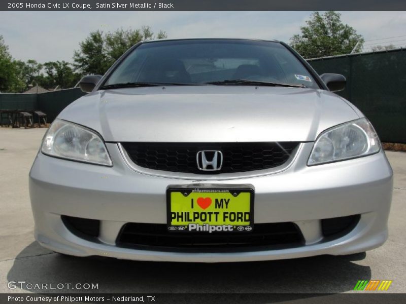 Satin Silver Metallic / Black 2005 Honda Civic LX Coupe