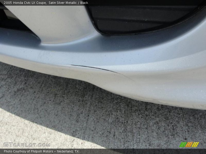 Satin Silver Metallic / Black 2005 Honda Civic LX Coupe