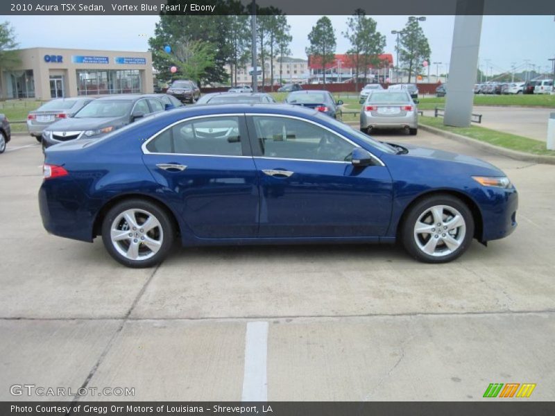Vortex Blue Pearl / Ebony 2010 Acura TSX Sedan