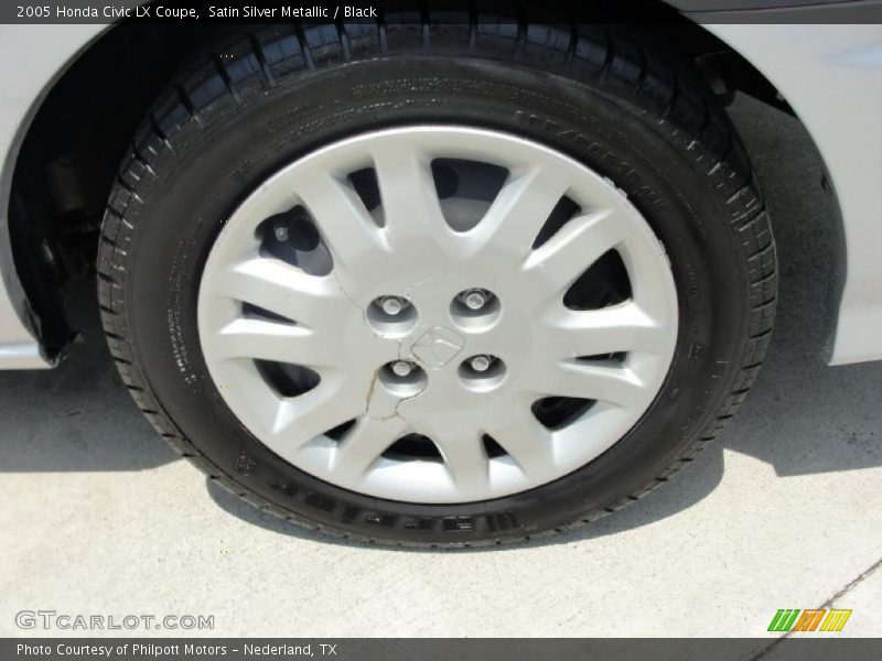 Satin Silver Metallic / Black 2005 Honda Civic LX Coupe