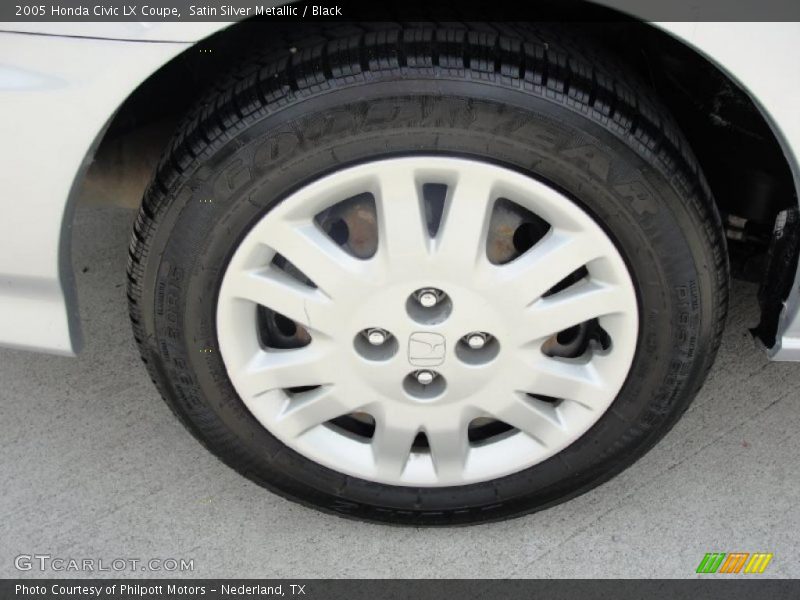 Satin Silver Metallic / Black 2005 Honda Civic LX Coupe