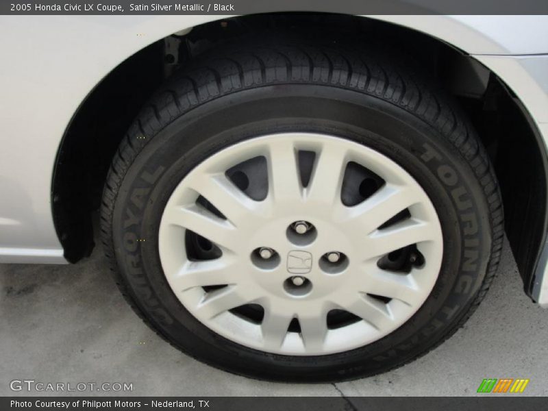Satin Silver Metallic / Black 2005 Honda Civic LX Coupe