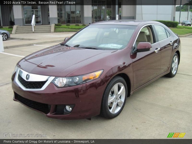 Basque Red Pearl / Taupe 2010 Acura TSX Sedan