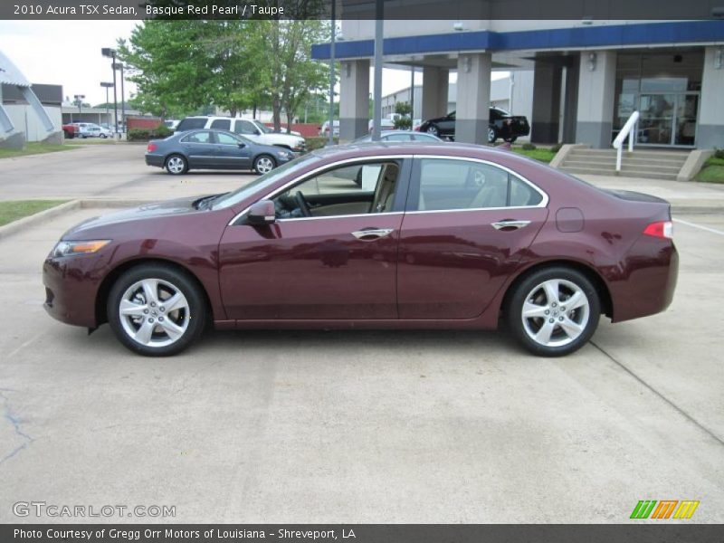 Basque Red Pearl / Taupe 2010 Acura TSX Sedan