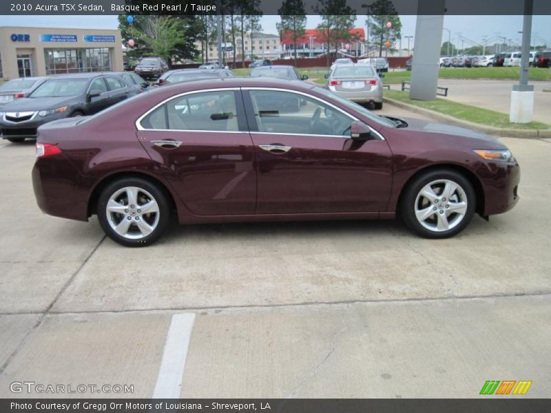 Basque Red Pearl / Taupe 2010 Acura TSX Sedan