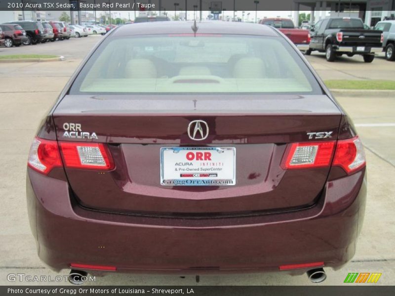 Basque Red Pearl / Taupe 2010 Acura TSX Sedan