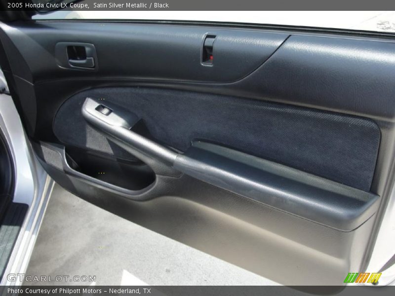 Satin Silver Metallic / Black 2005 Honda Civic LX Coupe