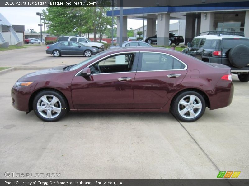 Basque Red Pearl / Ebony 2010 Acura TSX Sedan