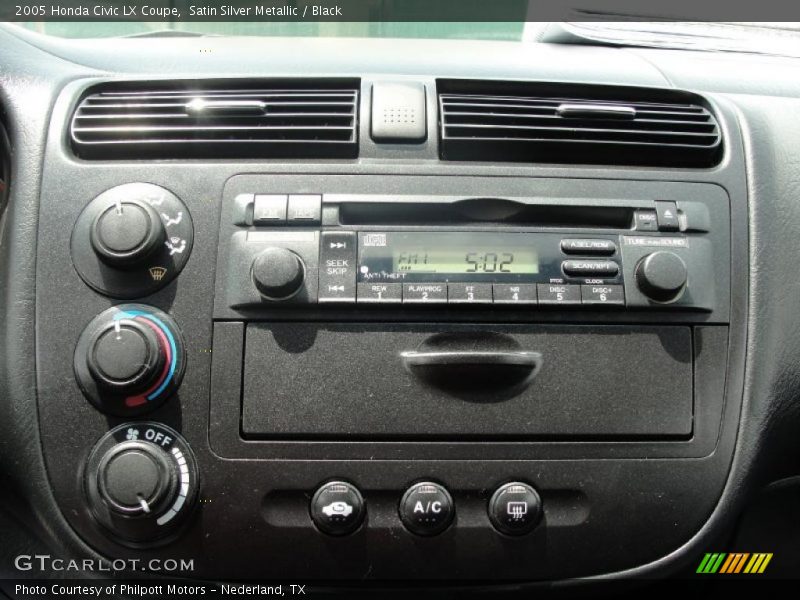 Satin Silver Metallic / Black 2005 Honda Civic LX Coupe