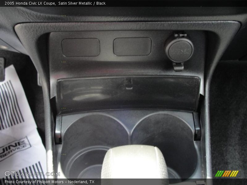 Satin Silver Metallic / Black 2005 Honda Civic LX Coupe