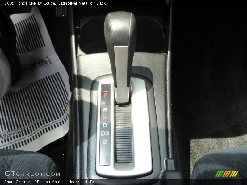 Satin Silver Metallic / Black 2005 Honda Civic LX Coupe