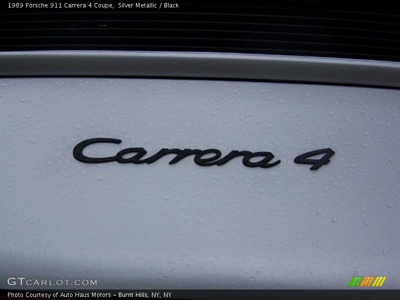 Silver Metallic / Black 1989 Porsche 911 Carrera 4 Coupe