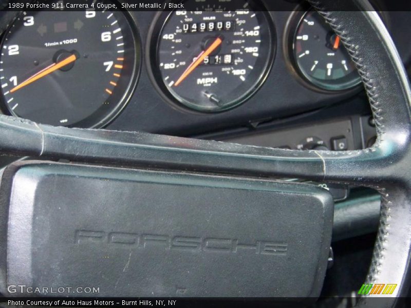 Silver Metallic / Black 1989 Porsche 911 Carrera 4 Coupe