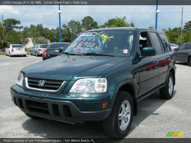Clover Green Pearl / Dark Gray 2000 Honda CR-V SE 4WD