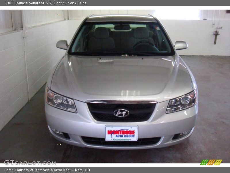 Bright Silver / Beige 2007 Hyundai Sonata SE V6