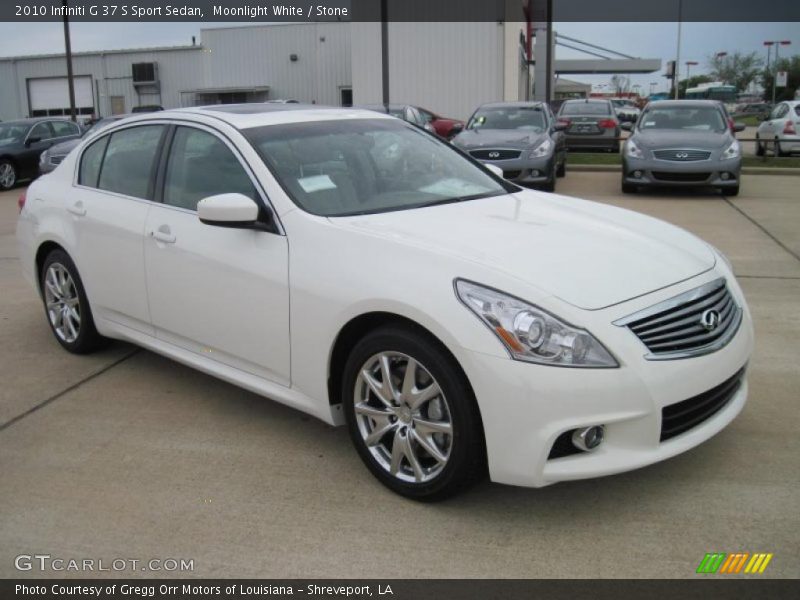 Moonlight White / Stone 2010 Infiniti G 37 S Sport Sedan