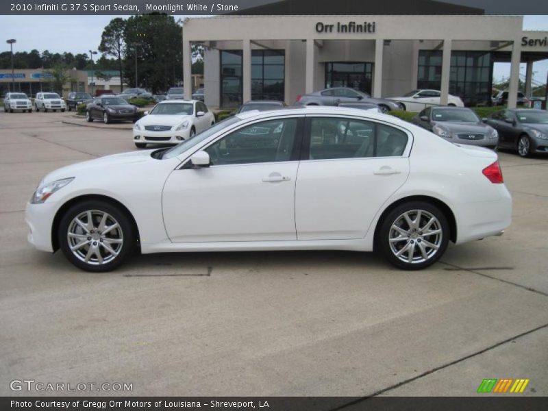 Moonlight White / Stone 2010 Infiniti G 37 S Sport Sedan