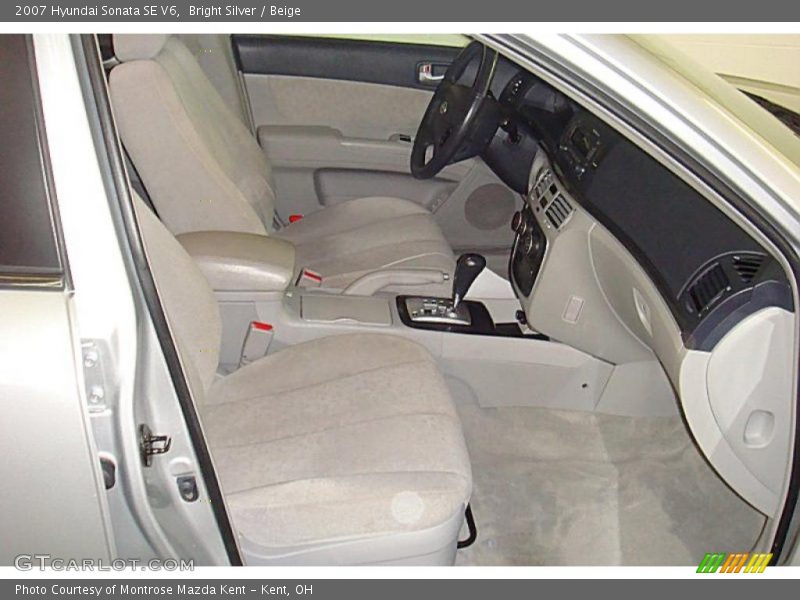 Bright Silver / Beige 2007 Hyundai Sonata SE V6