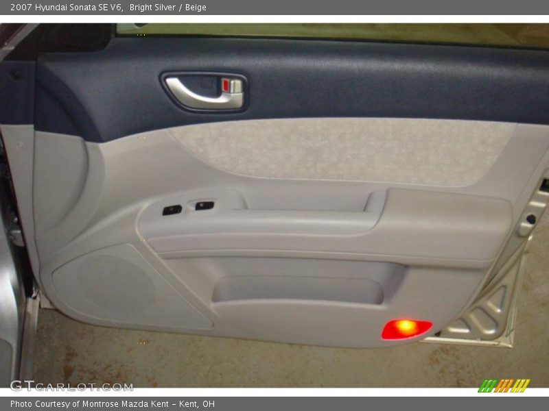 Bright Silver / Beige 2007 Hyundai Sonata SE V6