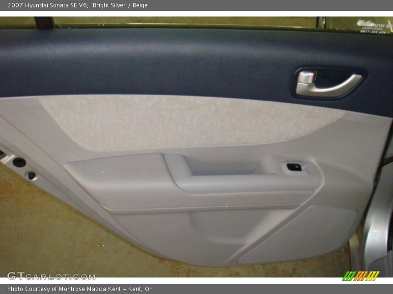 Bright Silver / Beige 2007 Hyundai Sonata SE V6