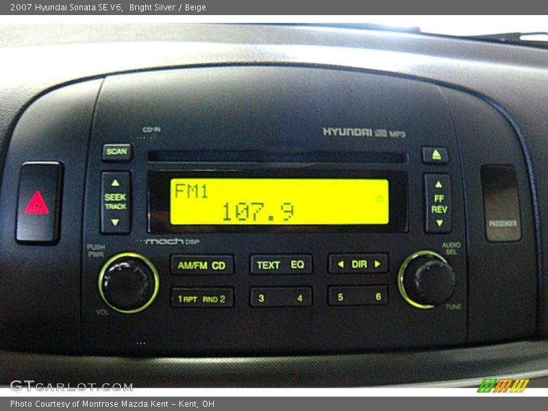 Bright Silver / Beige 2007 Hyundai Sonata SE V6