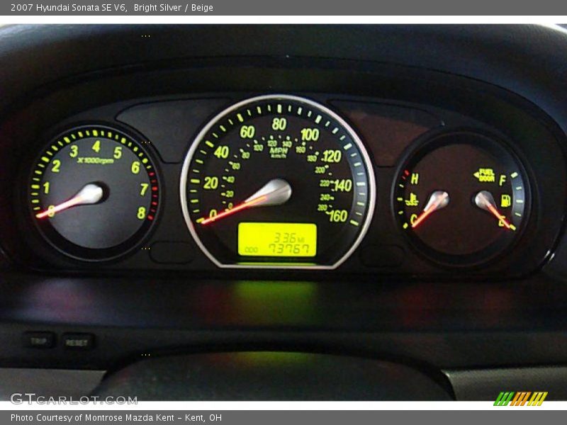 Bright Silver / Beige 2007 Hyundai Sonata SE V6