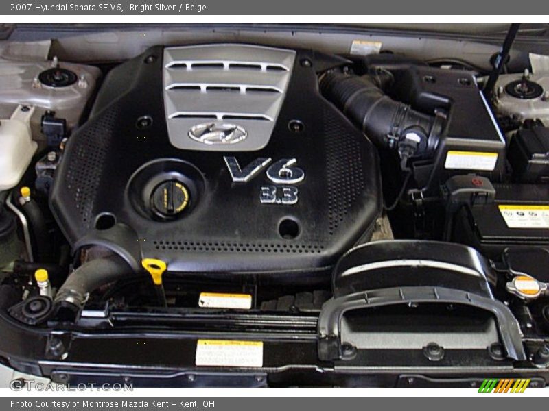 Bright Silver / Beige 2007 Hyundai Sonata SE V6