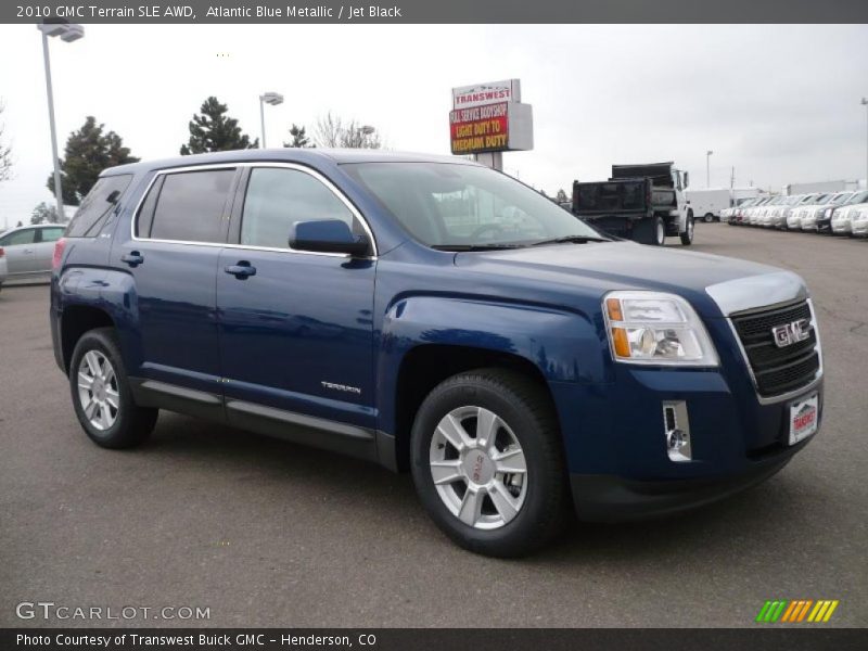 Atlantic Blue Metallic / Jet Black 2010 GMC Terrain SLE AWD