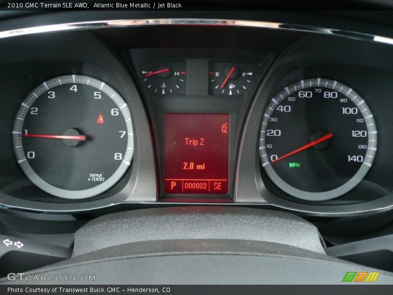 Atlantic Blue Metallic / Jet Black 2010 GMC Terrain SLE AWD
