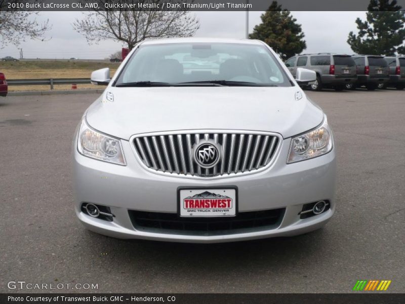 Quicksilver Metallic / Dark Titanium/Light Titanium 2010 Buick LaCrosse CXL AWD