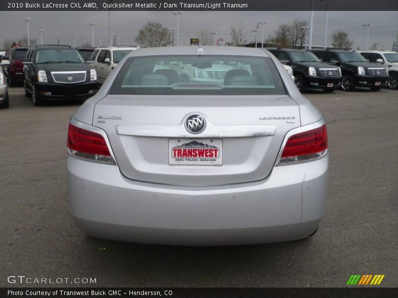 Quicksilver Metallic / Dark Titanium/Light Titanium 2010 Buick LaCrosse CXL AWD