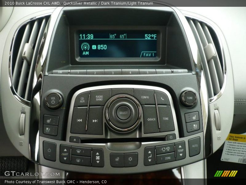 Quicksilver Metallic / Dark Titanium/Light Titanium 2010 Buick LaCrosse CXL AWD