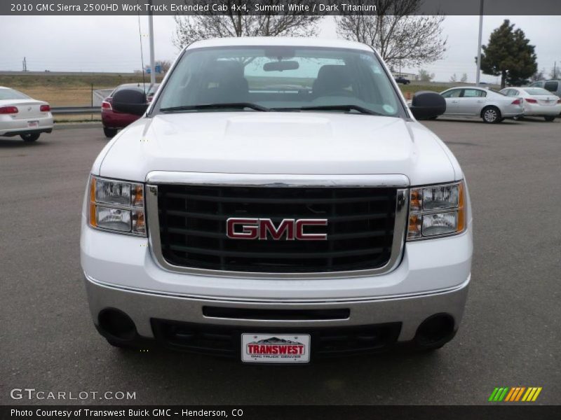 Summit White / Dark Titanium 2010 GMC Sierra 2500HD Work Truck Extended Cab 4x4