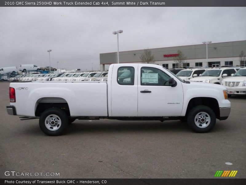 Summit White / Dark Titanium 2010 GMC Sierra 2500HD Work Truck Extended Cab 4x4