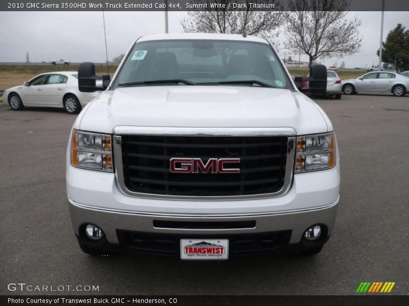 Summit White / Dark Titanium 2010 GMC Sierra 3500HD Work Truck Extended Cab 4x4