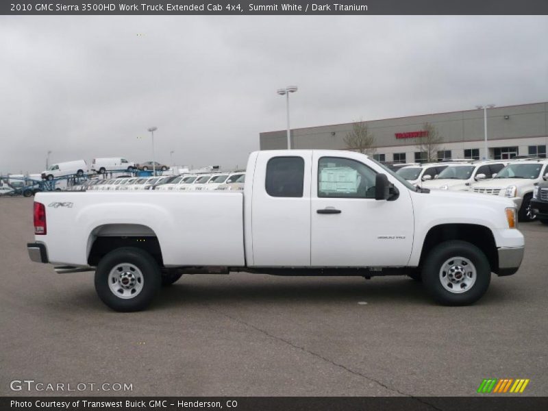 Summit White / Dark Titanium 2010 GMC Sierra 3500HD Work Truck Extended Cab 4x4