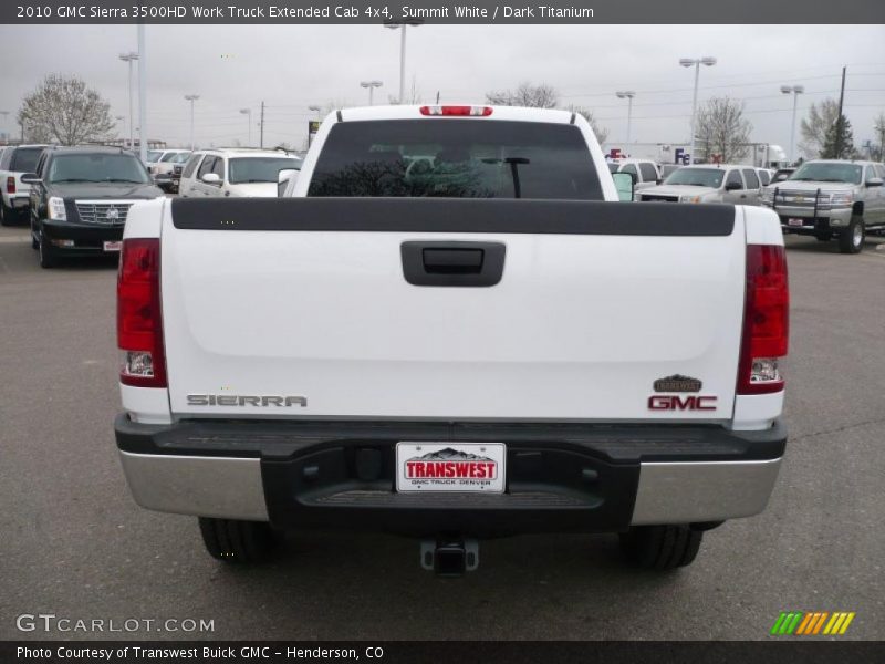 Summit White / Dark Titanium 2010 GMC Sierra 3500HD Work Truck Extended Cab 4x4