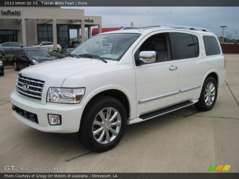 Tuscan White Pearl / Stone 2010 Infiniti QX 56