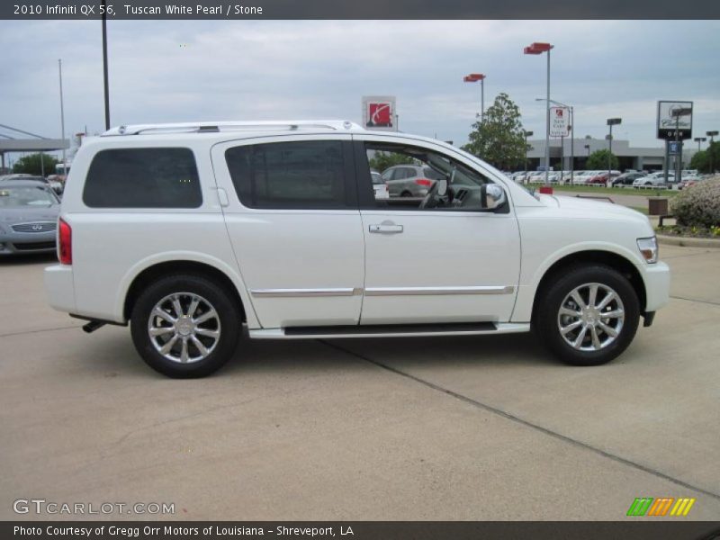 Tuscan White Pearl / Stone 2010 Infiniti QX 56