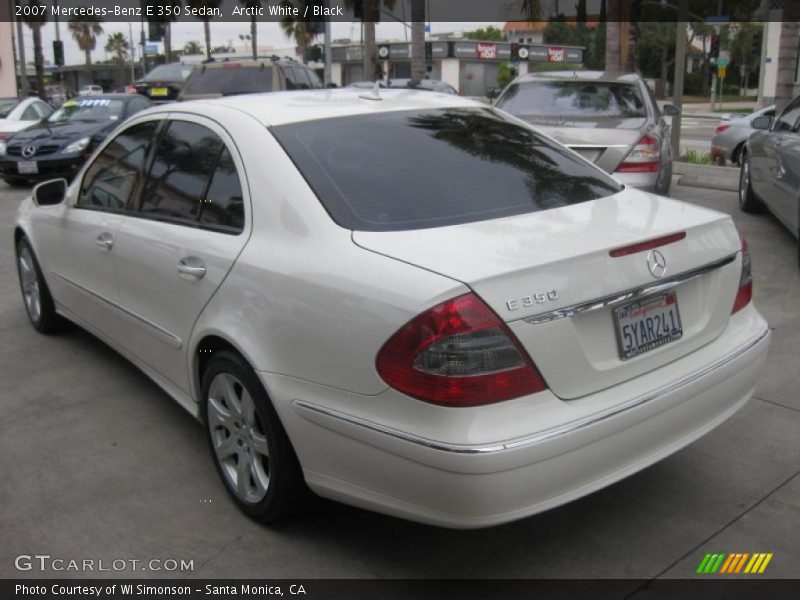 Arctic White / Black 2007 Mercedes-Benz E 350 Sedan